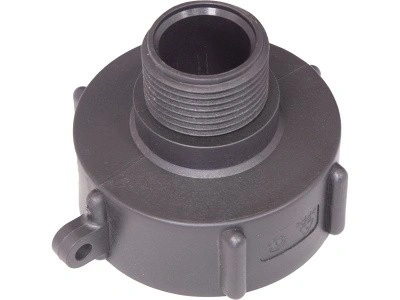 Переходник п/э для еврокуба 2×1" "мама-папа", резьба S60X6, код: 37999