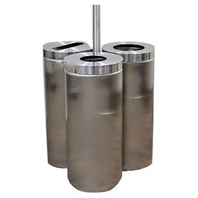 Урна Молл, шлифованная, с емкостью 3х27 л