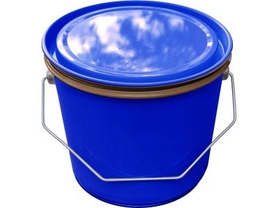 Банка металл 3л d180мм без ребра, с внутренним покрытием, с прижимной синей крышкой Master, код: 37075