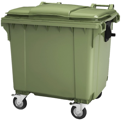Мусорный контейнер 1100л. на колесах без крышки 