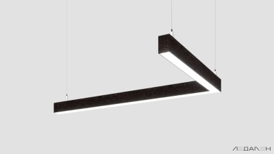 L-образный светильник WOOD ANGLE L 6000K 32W, корпус Венге