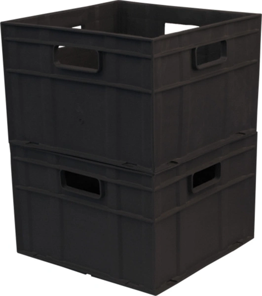 Ящик сплошной 420×420×292 мм, объем 51.51 л., арт.: 309, чёрный, код: 00409