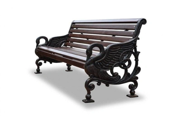 Скамейка чугунная «Лебеди» 1,5 м