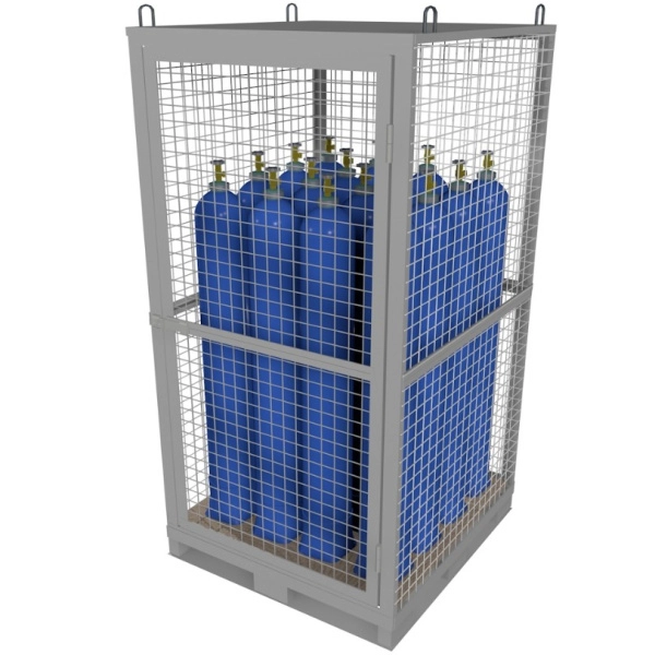 Контейнер для газовых баллонов КДР-16 1040x1135x920 мм Серый
