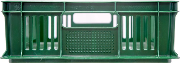 Ящик перфорированный 600×400×140 мм, объем 27 л., арт.: 705.02.01, синий, код: 17298