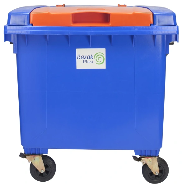 Евроконтейнер Razak 1100 л c крышкой «крышка в крышке» 