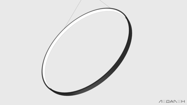 Светильник кольцо RING VENUS 3000K 18W, корпус черный